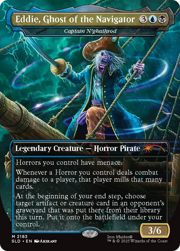 Eddie, Ghost of the Navigator - Captain N'ghathrod [Secret Lair Drop Series] | Cards and Coasters CA