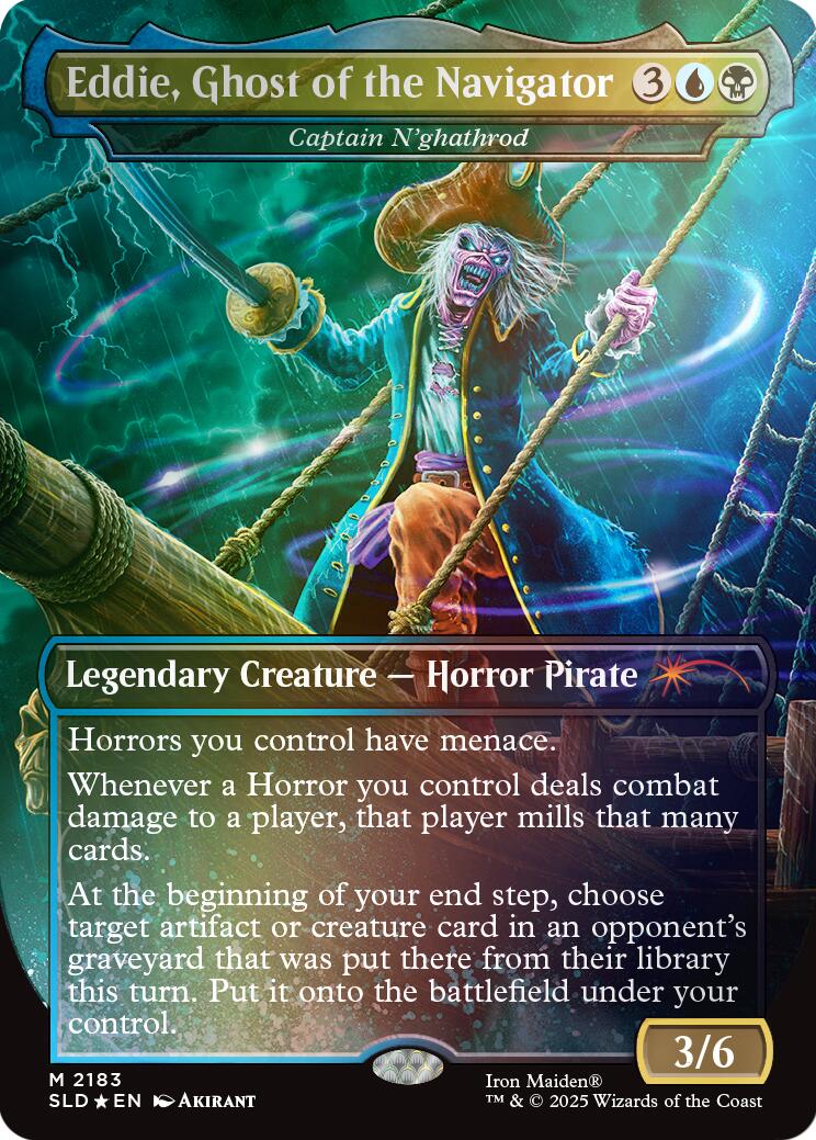 Eddie, Ghost of the Navigator - Captain N'ghathrod (Rainbow Foil) [Secret Lair Drop Series] | Cards and Coasters CA