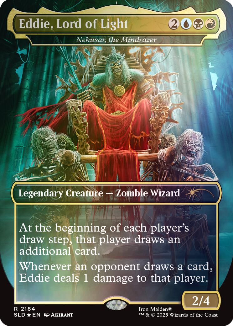 Eddie, Lord of Light - Nekusar, the Mindrazer (Rainbow Foil) [Secret Lair Drop Series] | Cards and Coasters CA