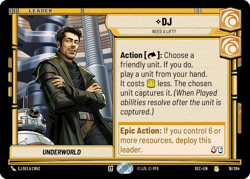 DJ (18/264) - Need a Lift? (18/264) [Secrets of Power] | Cards and Coasters CA