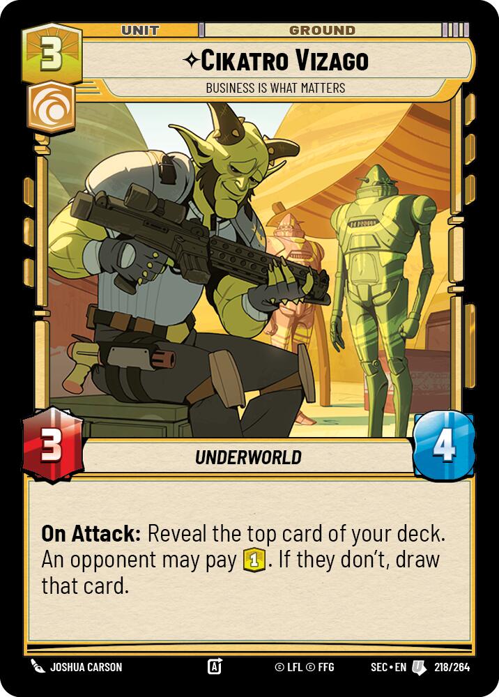 Cikatro Vizago (218/264) - Business is What Matters (218/264) [Secrets of Power] | Cards and Coasters CA