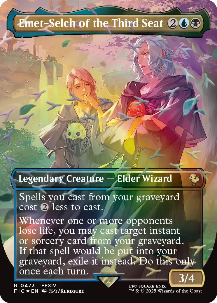 Emet-Selch of the Third Seat (Borderless) (Chocobo Track Foil) [FINAL FANTASY Commander] | Cards and Coasters CA