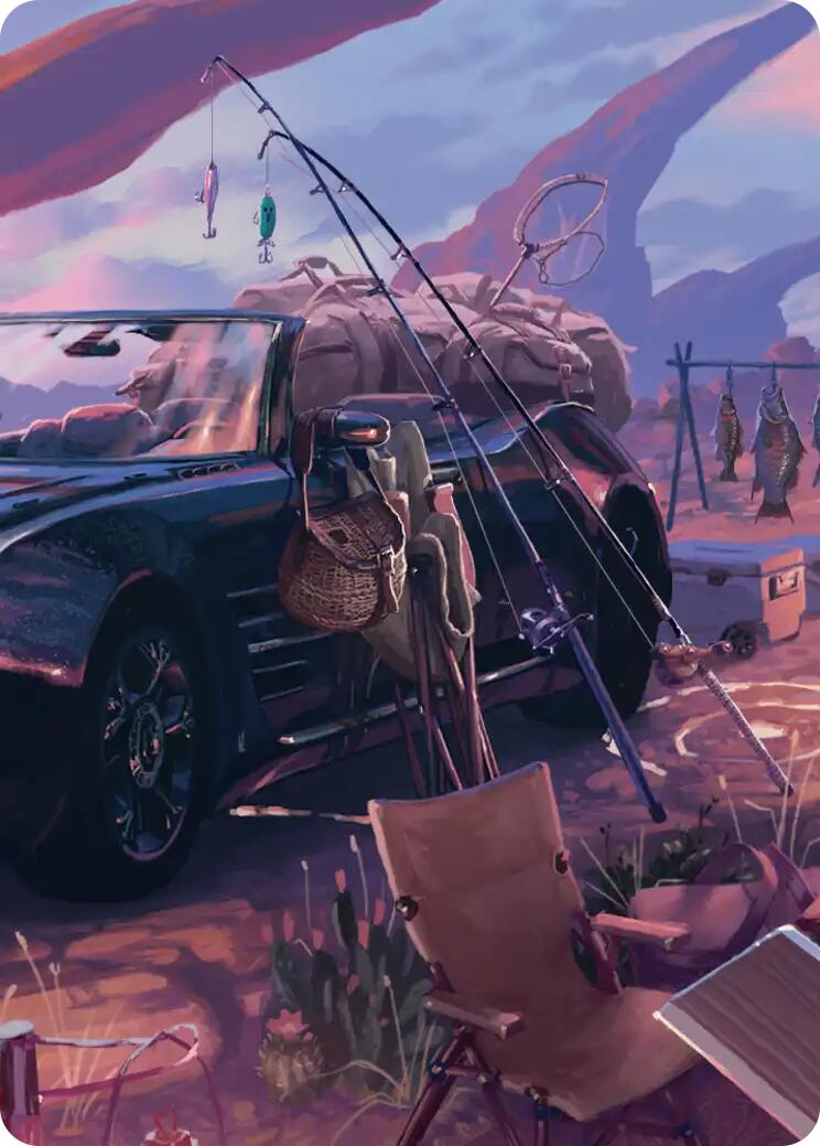 Fishing Gear Scene Art Card [FINAL FANTASY Art Series] | Cards and Coasters CA