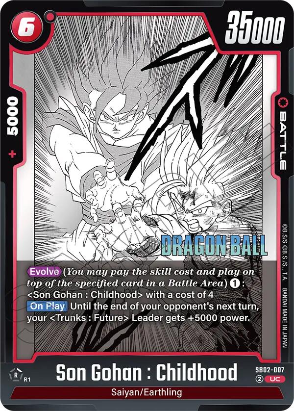 Son Gohan : Childhood (SB02-007) [Manga Booster 02] | Cards and Coasters CA