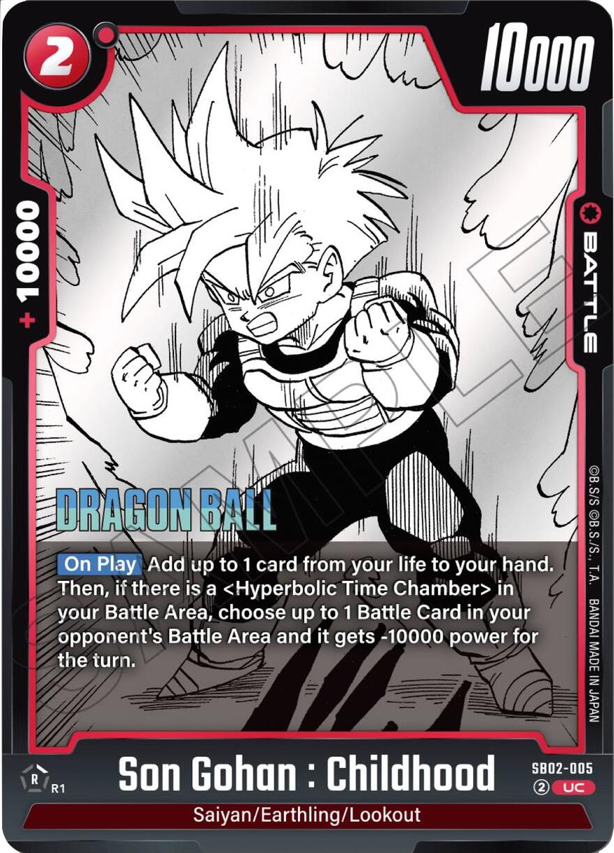 Son Gohan : Childhood (SB02-005) [Manga Booster 02] | Cards and Coasters CA