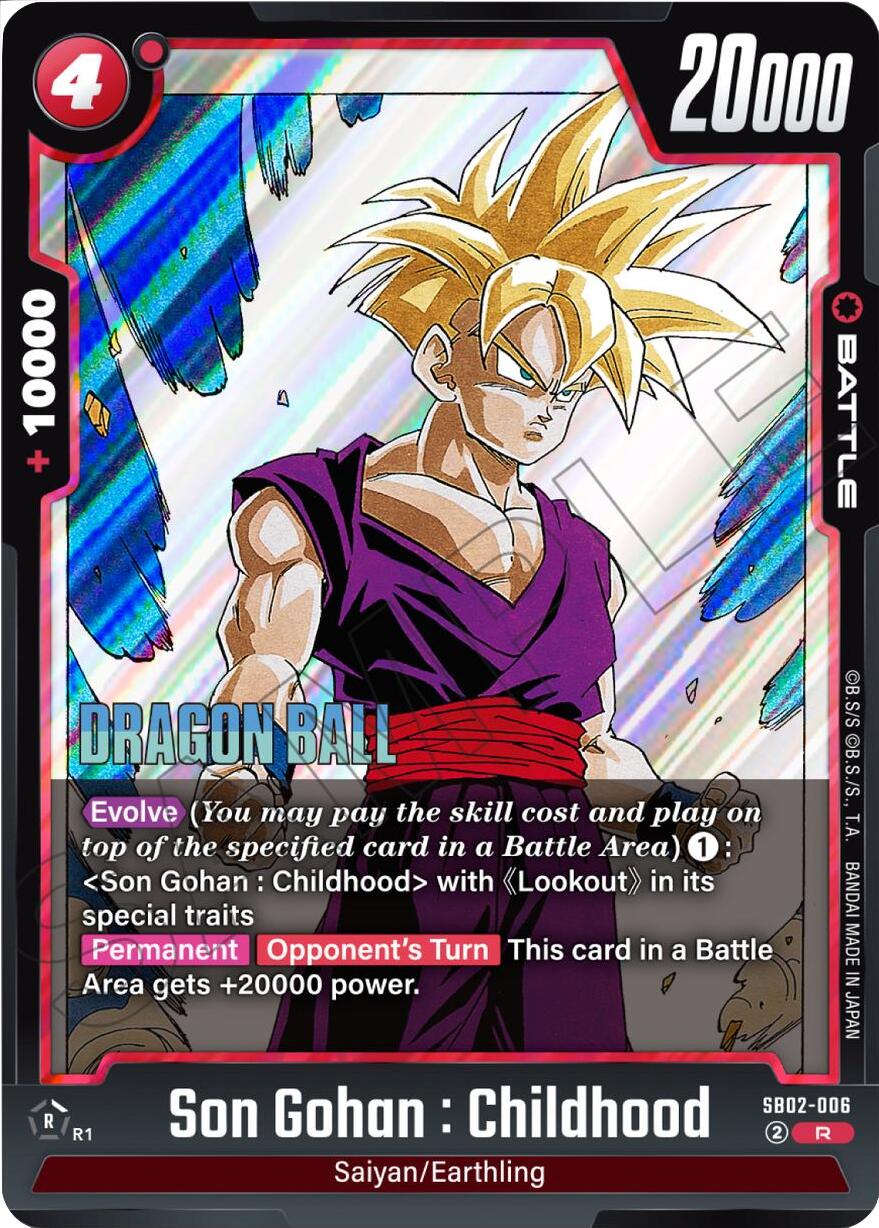 Son Gohan : Childhood (SB02-006) [Manga Booster 02] | Cards and Coasters CA