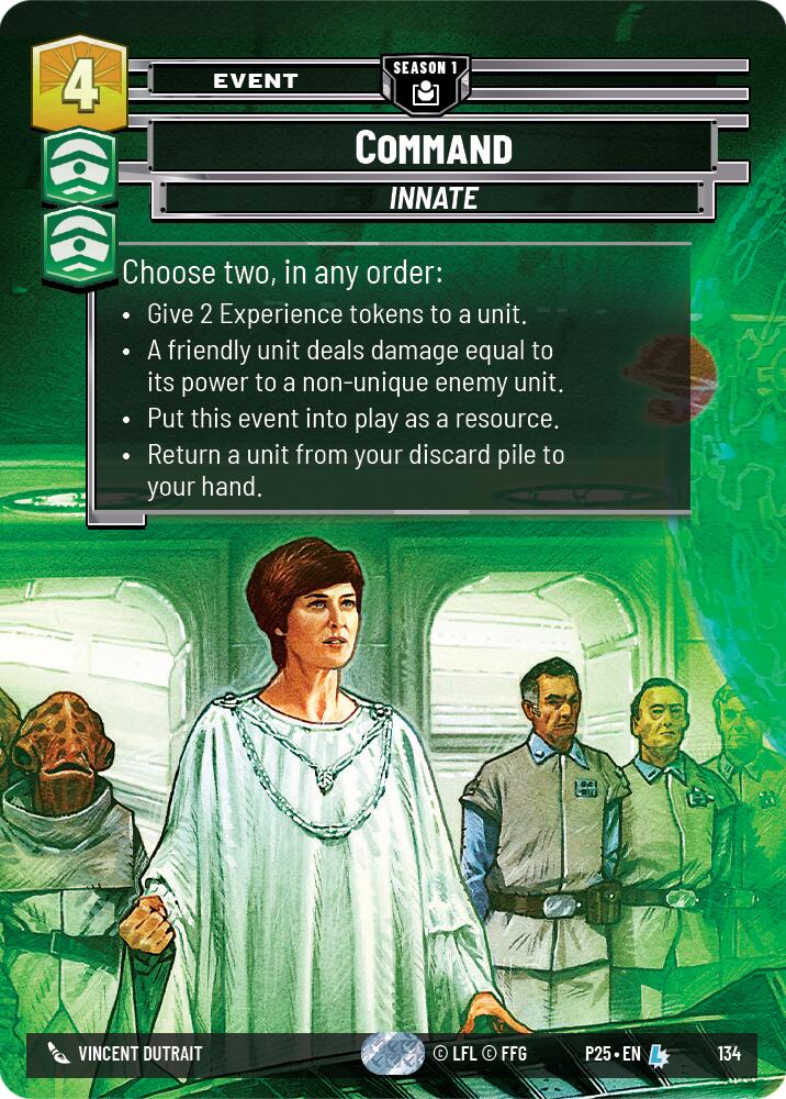 Command (134) (134) [Sector and Regional Promos: Season 1] | Cards and Coasters CA