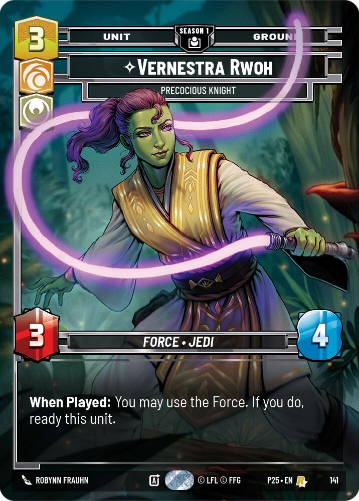 Vernestra Rwoh - Precocious Knight (141) (141) [Sector and Regional Promos: Season 1] | Cards and Coasters CA
