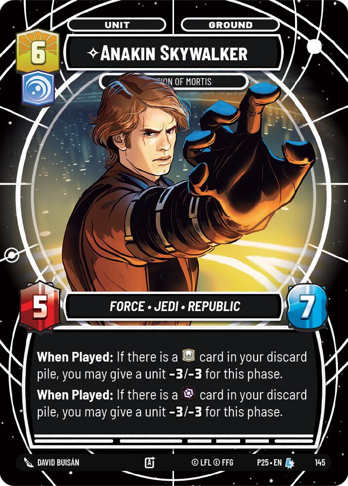 Anakin Skywalker - Champion of Mortis (145) (145) [Sector and Regional Promos: Season 1] | Cards and Coasters CA