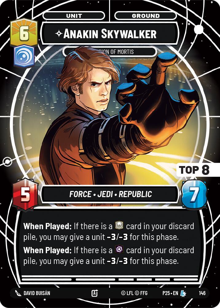 Anakin Skywalker - Champion of Mortis (Top 8) (150) (150) [Sector and Regional Promos: Season 1] | Cards and Coasters CA