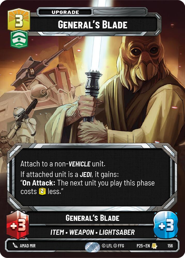 General's Blade (156) (156) [Sector and Regional Promos: Season 1] | Cards and Coasters CA
