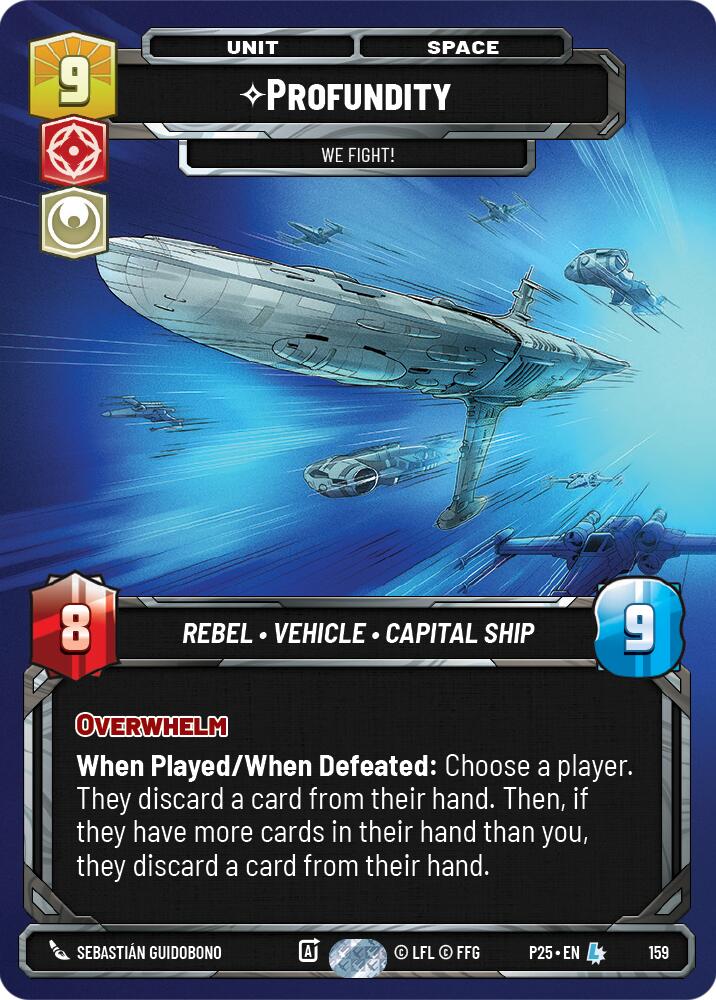 Profundity - We Fight! (159) (159) [Sector and Regional Promos: Season 1] | Cards and Coasters CA
