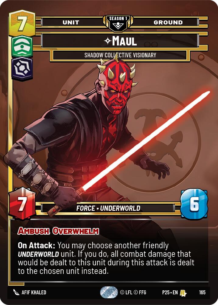 Maul - Shadow Collective Visionary (165) (165) [Sector and Regional Promos: Season 1] | Cards and Coasters CA