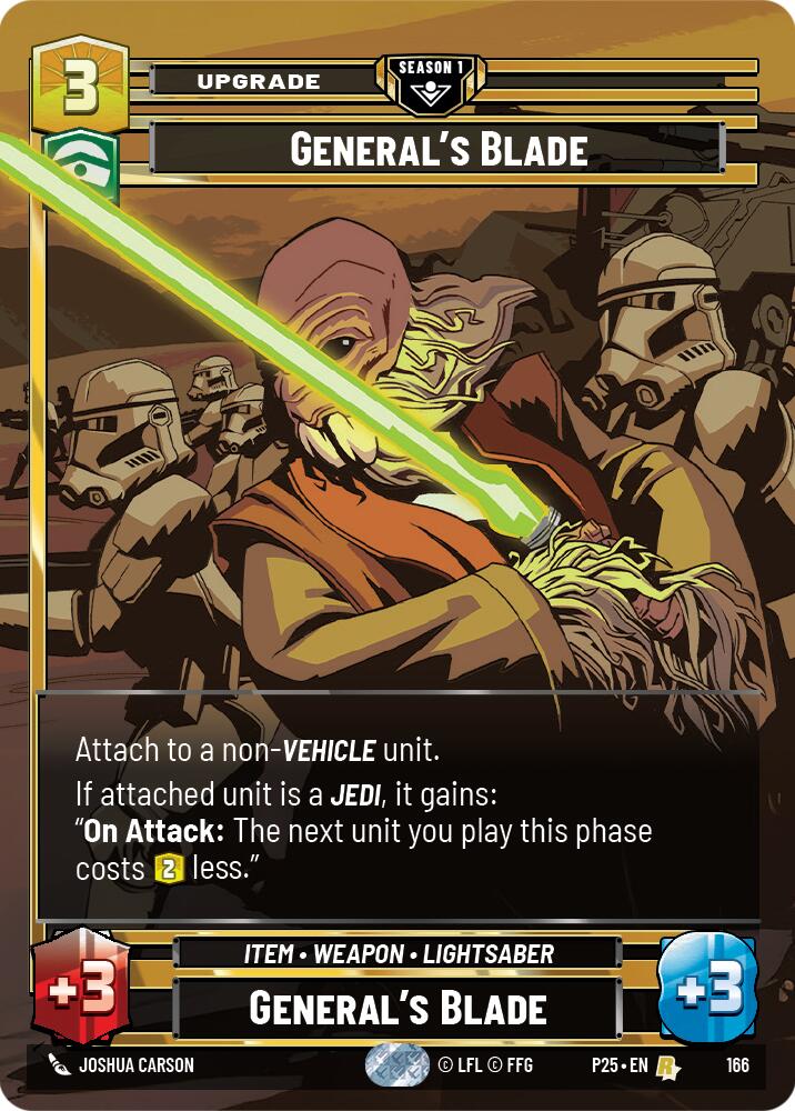 General's Blade (166) (166) [Sector and Regional Promos: Season 1] | Cards and Coasters CA