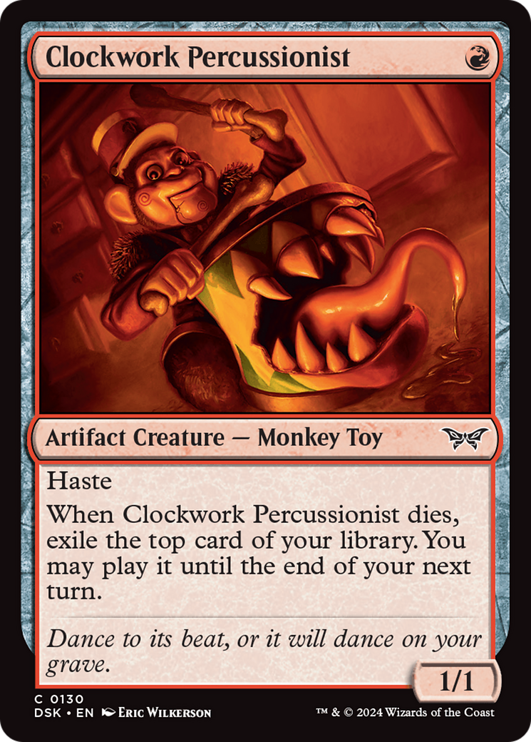 Clockwork Percussionist (0130) [Duskmourn: House of Horror] | Cards and Coasters CA