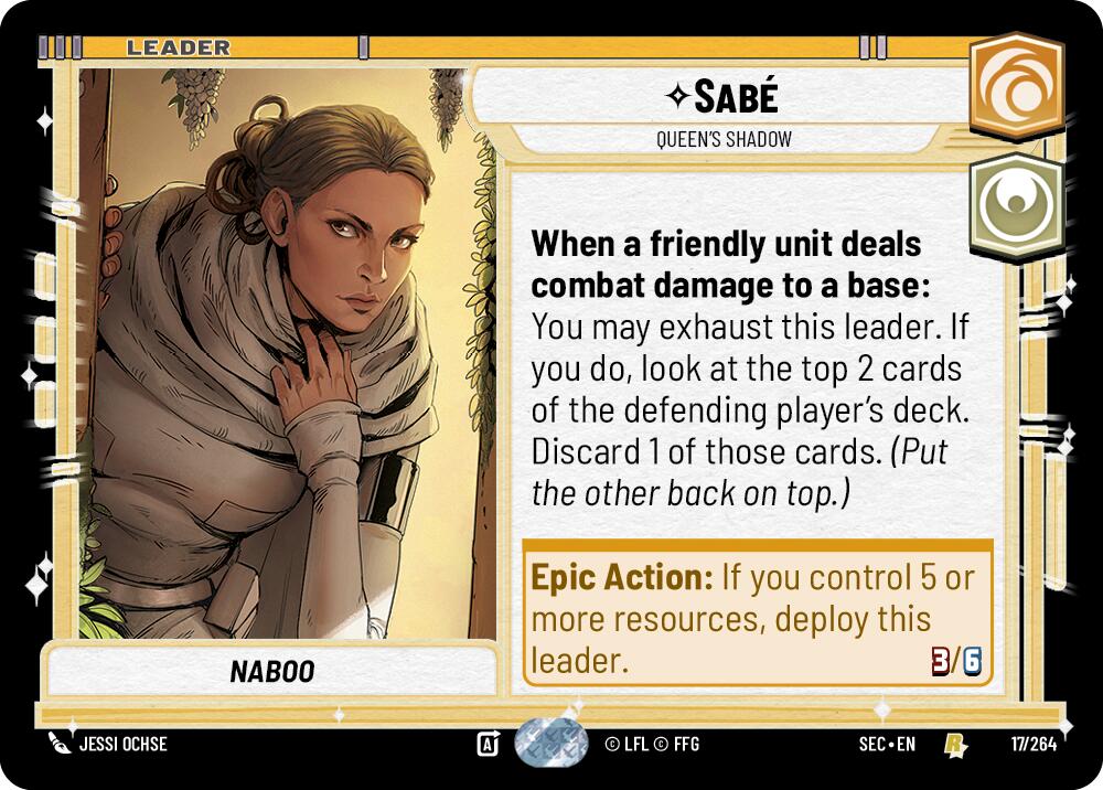 Sabe (17/264) - Queen's Shadow (17/264) [Secrets of Power] | Cards and Coasters CA