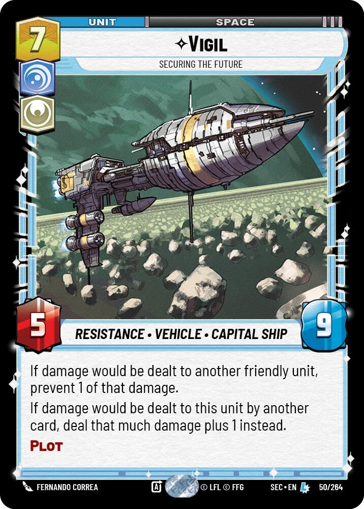 Vigil (50/264) - Securing the Future (50/264) [Secrets of Power] | Cards and Coasters CA