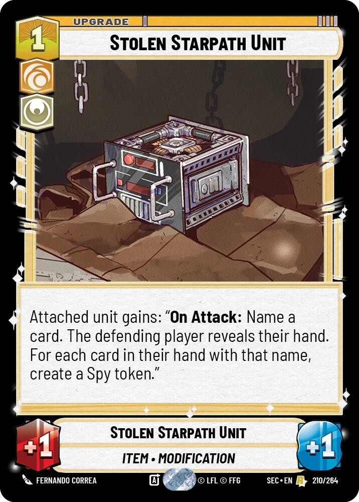 Stolen Starpath Unit (210/264) (210/264) [Secrets of Power] | Cards and Coasters CA