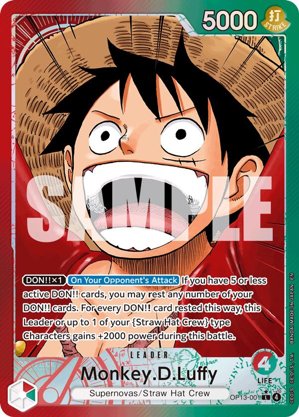 Monkey.D.Luffy (Alternate Art) [Carrying On His Will] | Cards and Coasters CA