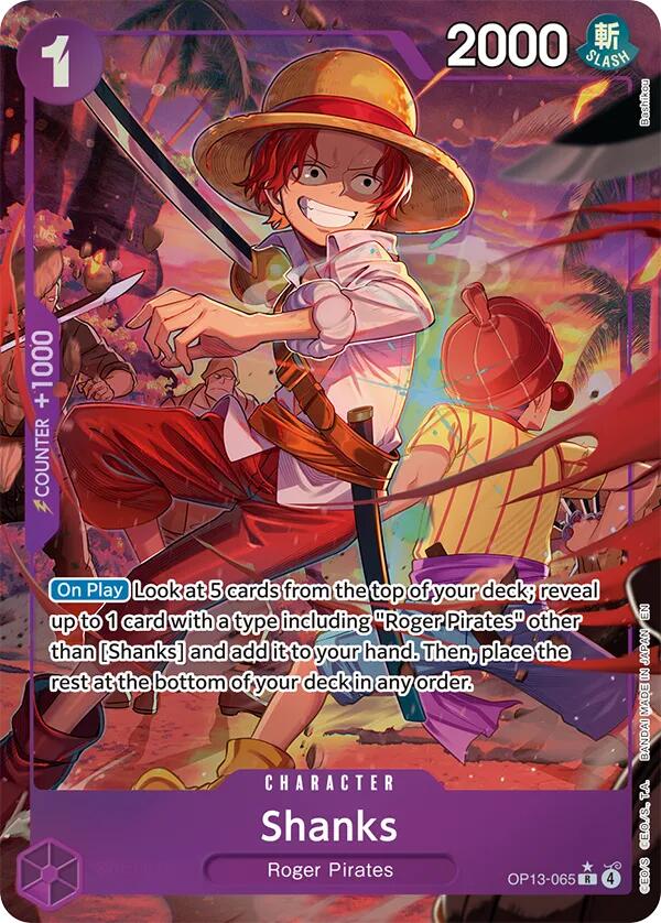 Shanks (Alternate Art) [Carrying On His Will] | Cards and Coasters CA