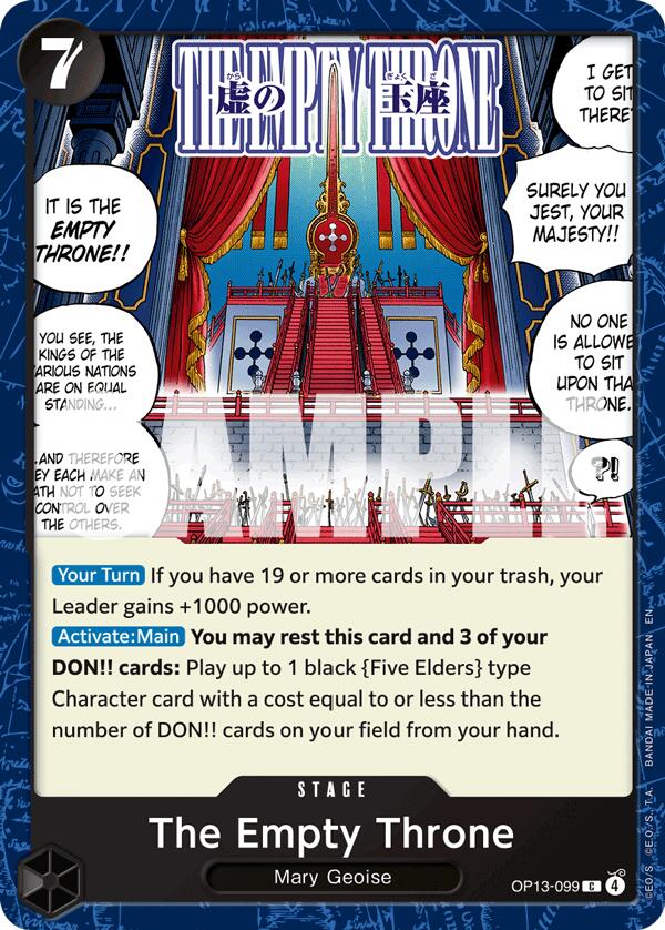The Empty Throne [Carrying On His Will] | Cards and Coasters CA