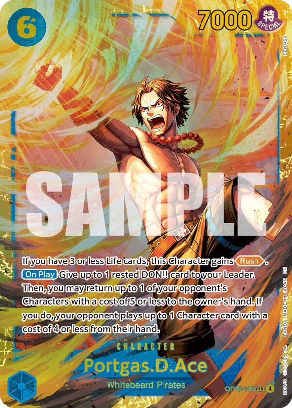 Portgas.D.Ace (119) (SP) [Carrying On His Will] | Cards and Coasters CA