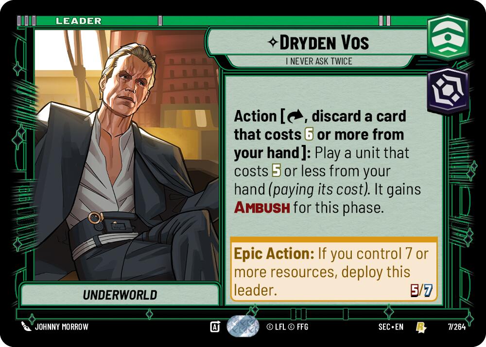 Dryden Vos - I Never Ask Twice (7/262) (7/262) [Secrets of Power] | Cards and Coasters CA