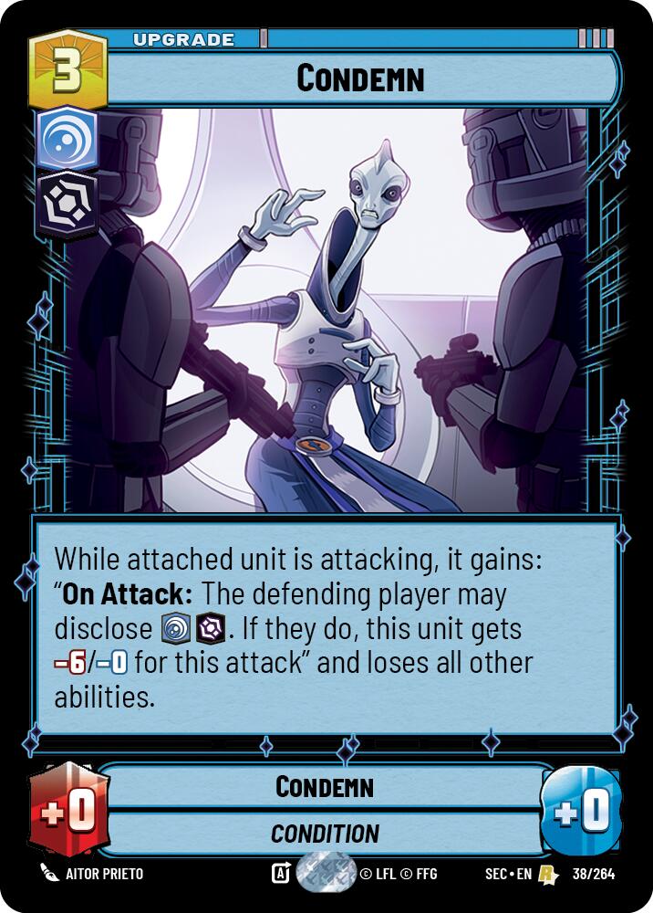 Condemn (38/264) (38/264) [Secrets of Power] | Cards and Coasters CA