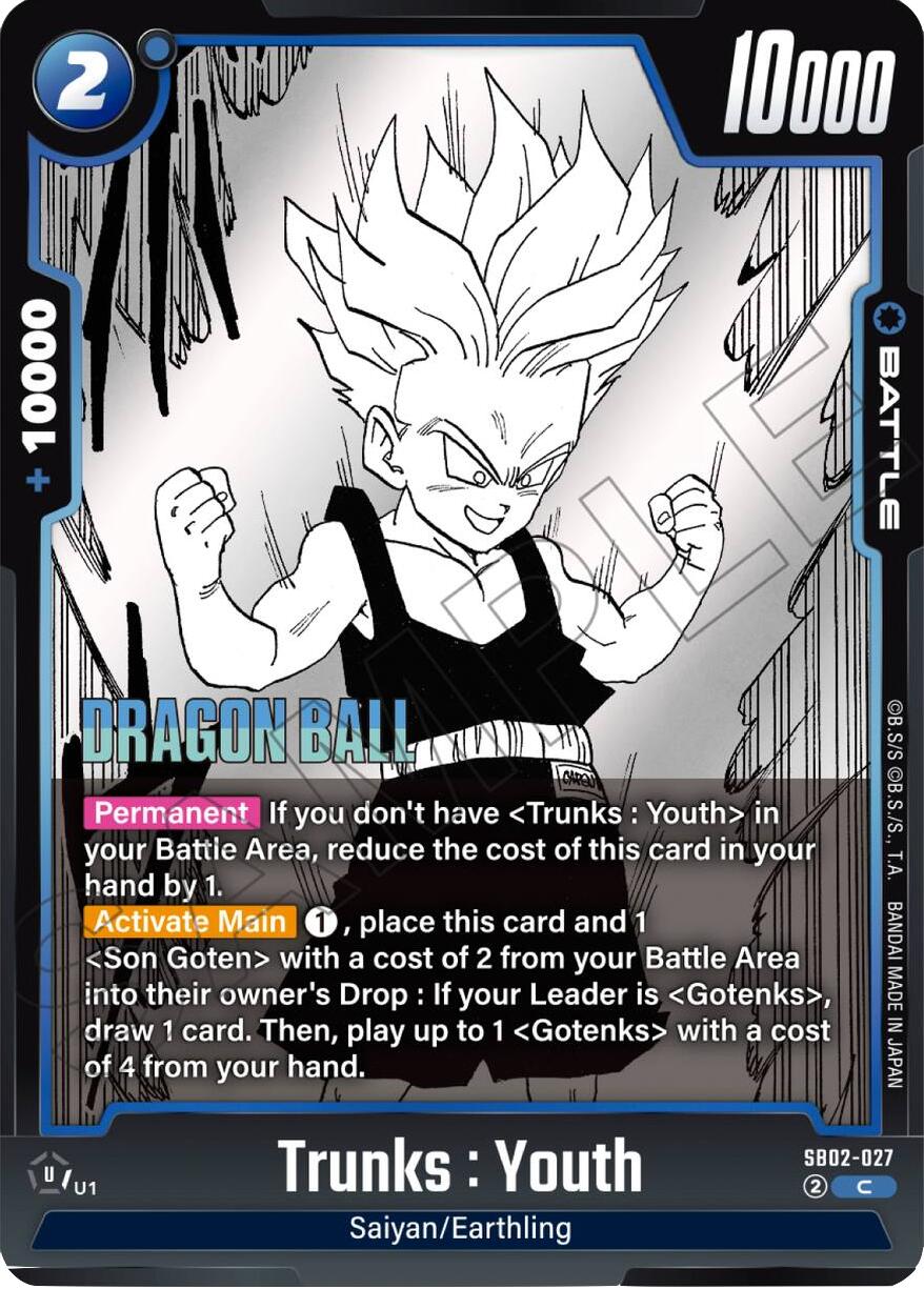 Trunks : Youth [Manga Booster 02] | Cards and Coasters CA