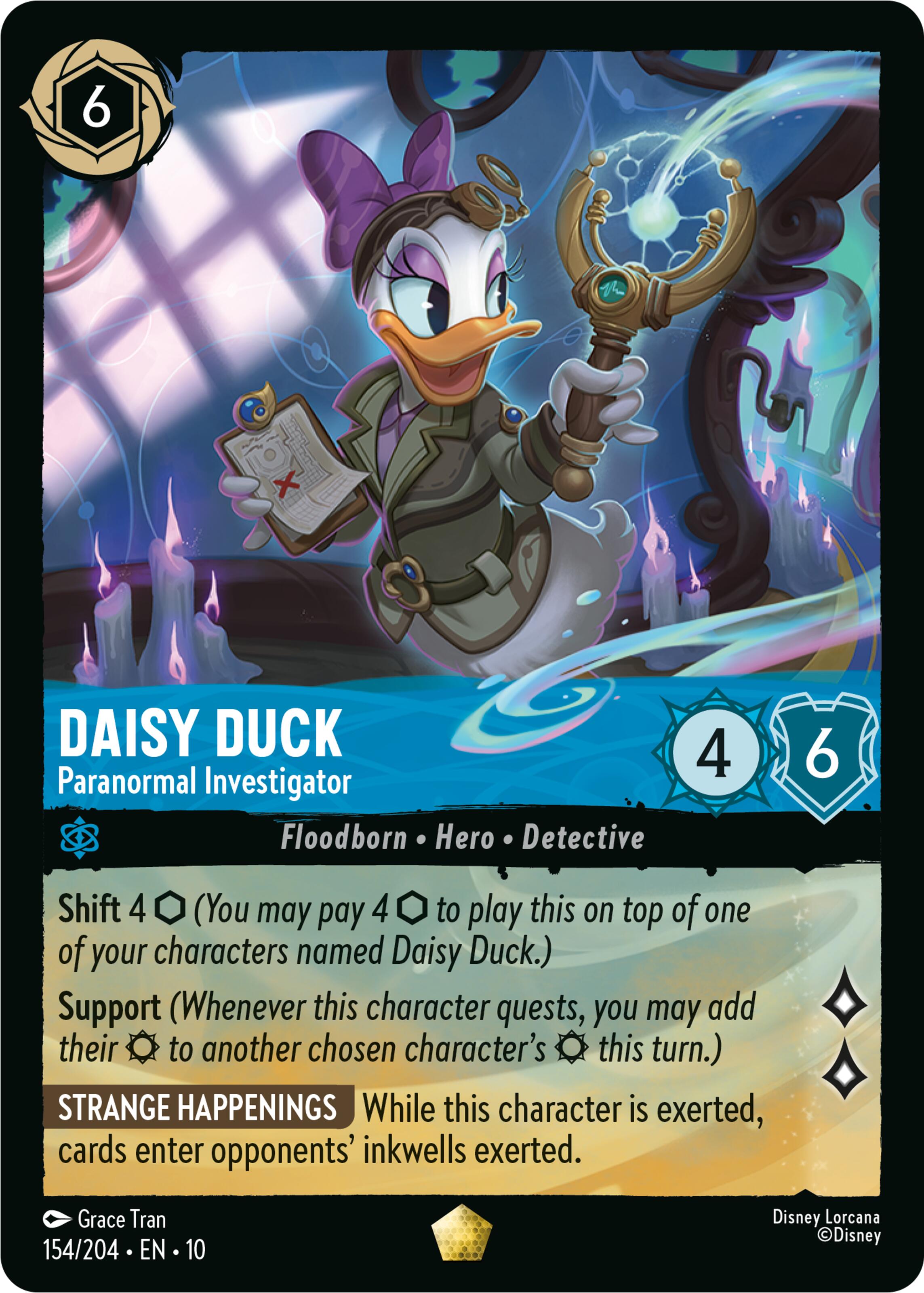 Daisy Duck - Paranormal Investigator (154/204) [Whispers in the Well] | Cards and Coasters CA