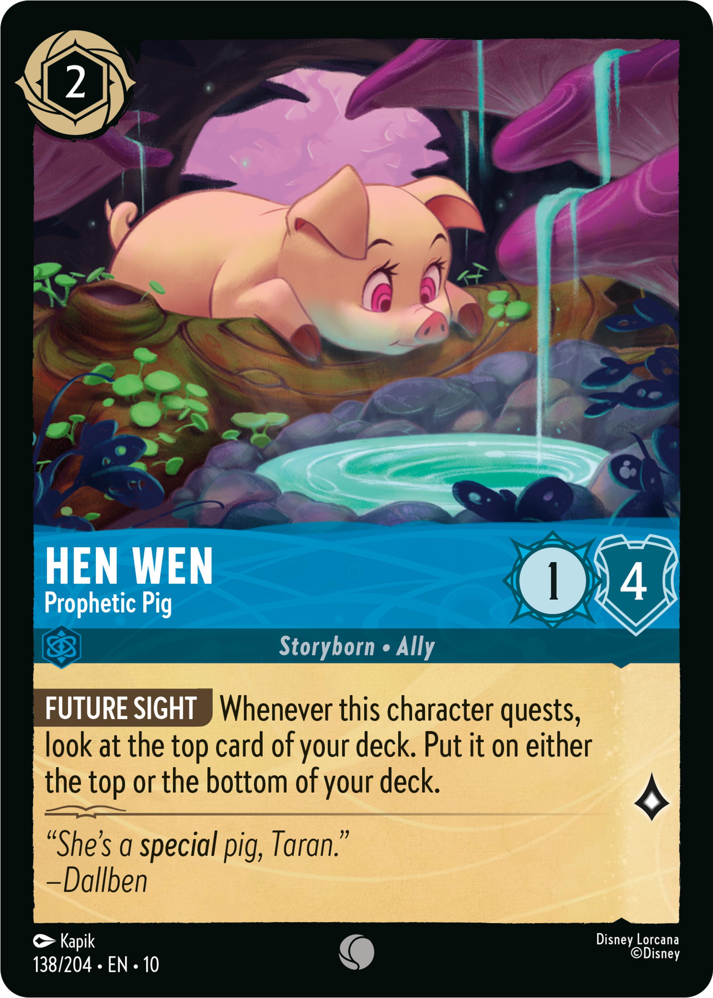 Hen Wen - Prophetic Pig (138/204) [Whispers in the Well] | Cards and Coasters CA