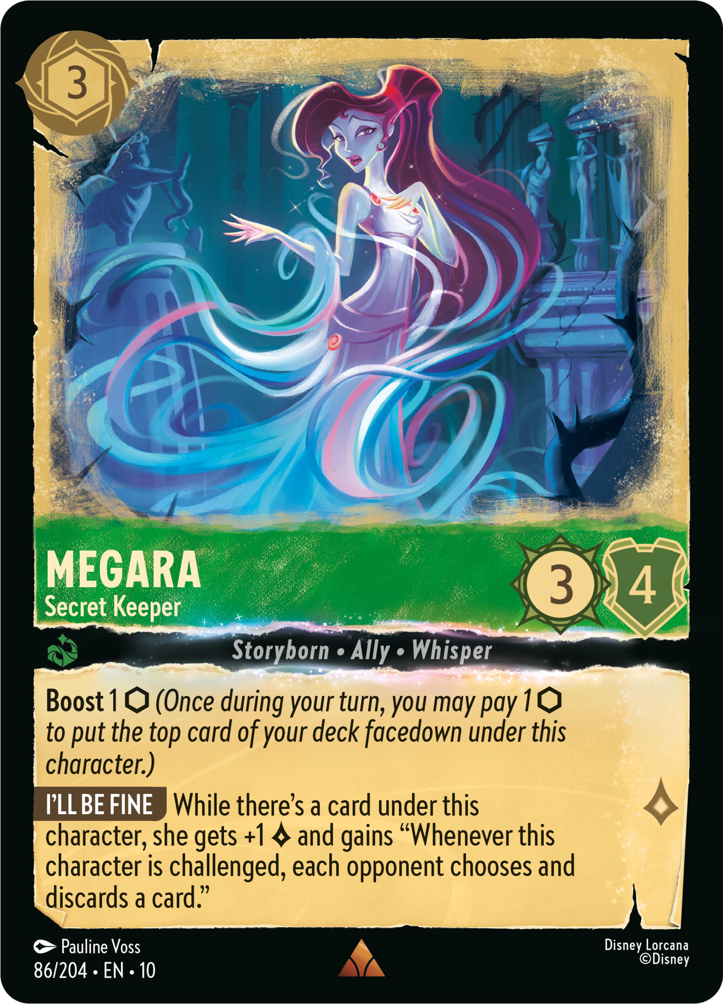 Megara - Secret Keeper (86/204) [Whispers in the Well] | Cards and Coasters CA