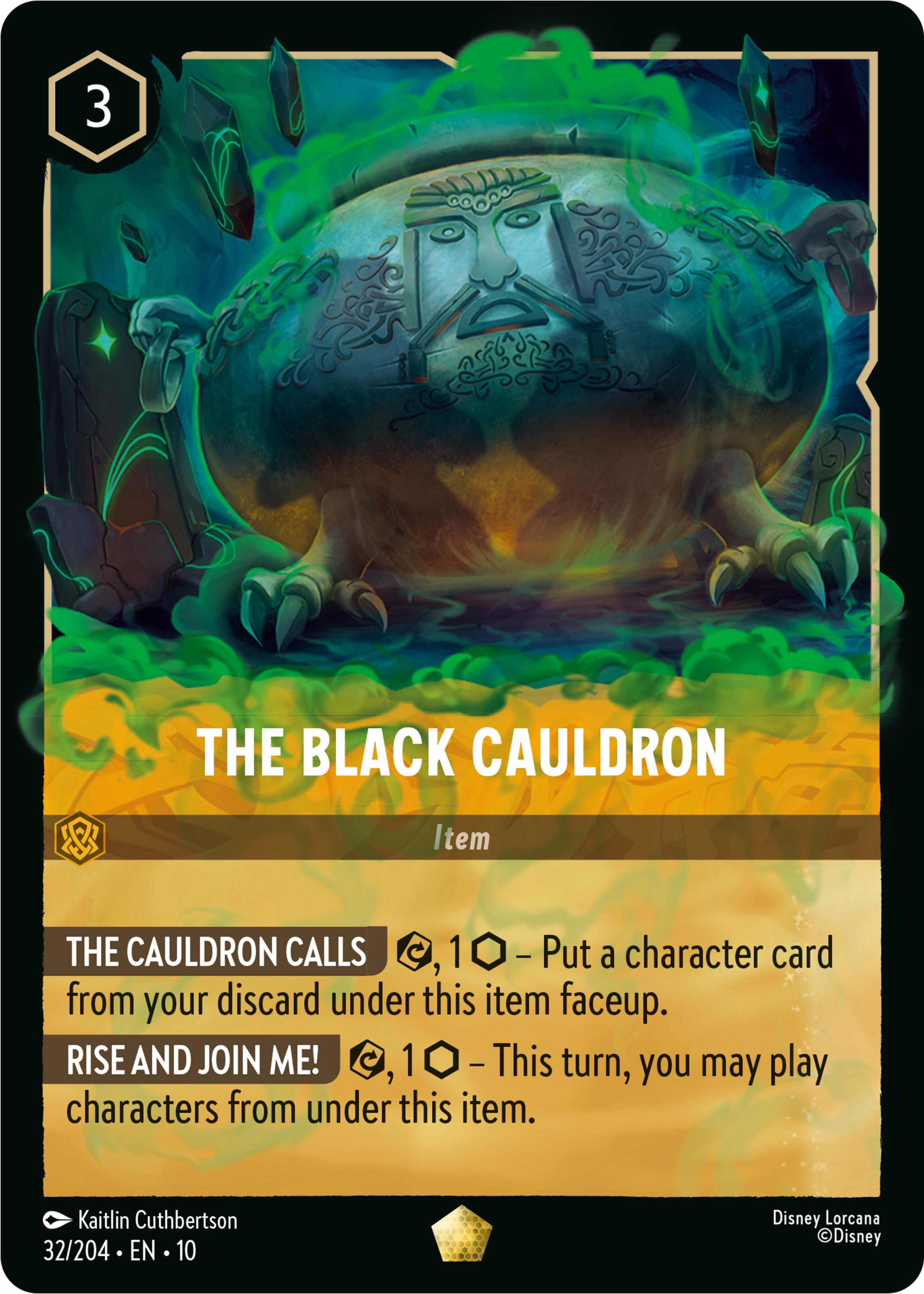 The Black Cauldron (32/204) [Whispers in the Well] | Cards and Coasters CA