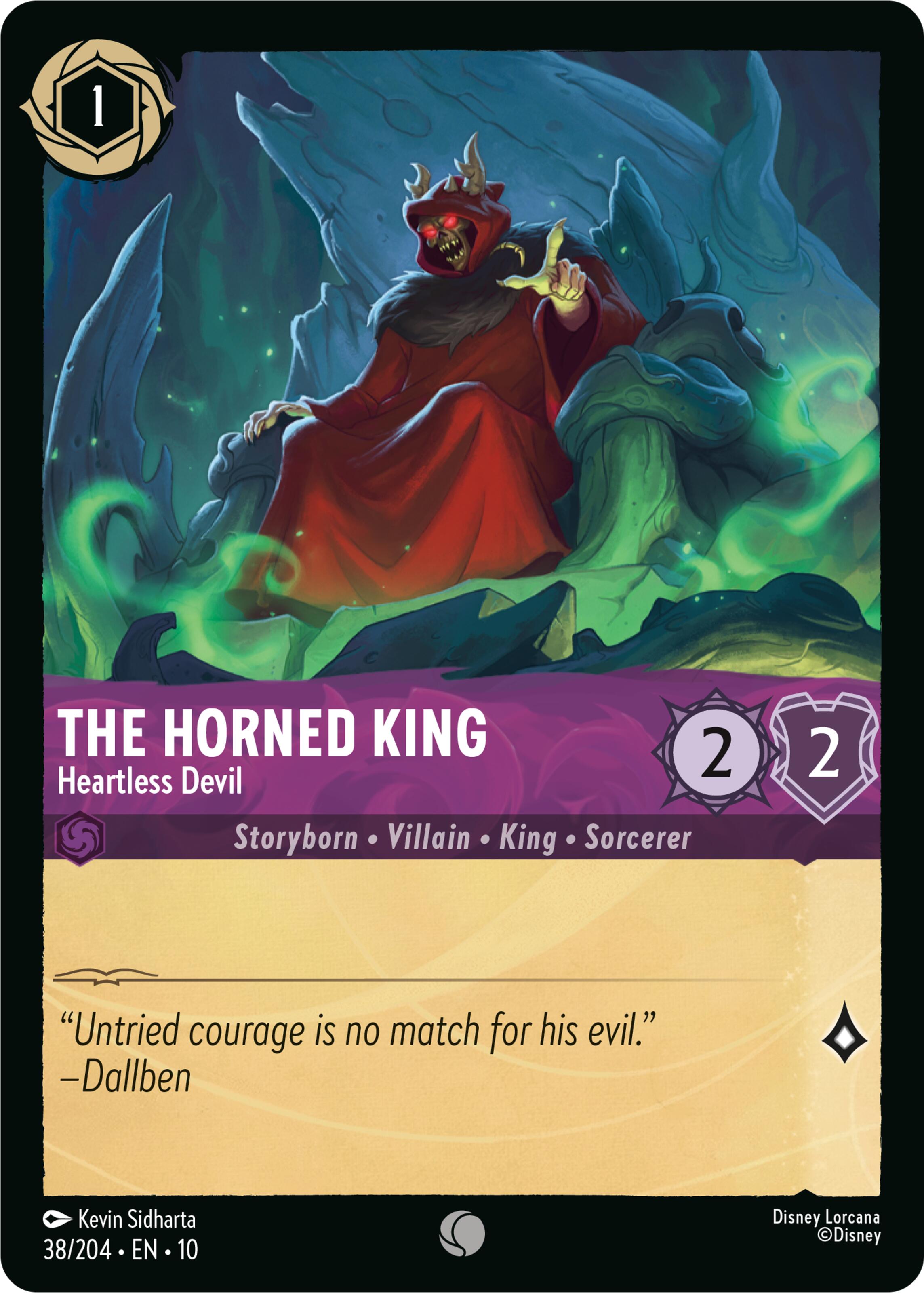 The Horned King - Heartless Devil (38/204) [Whispers in the Well] | Cards and Coasters CA