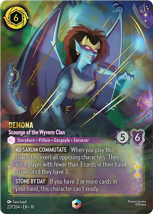 Demona - Scourge of the Wyvern Clan (Enchanted) (227/204) [Whispers in the Well] | Cards and Coasters CA