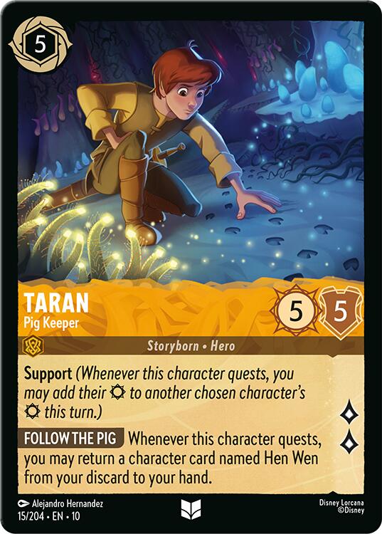 Taran - Pig Keeper (15/204) [Whispers in the Well] | Cards and Coasters CA