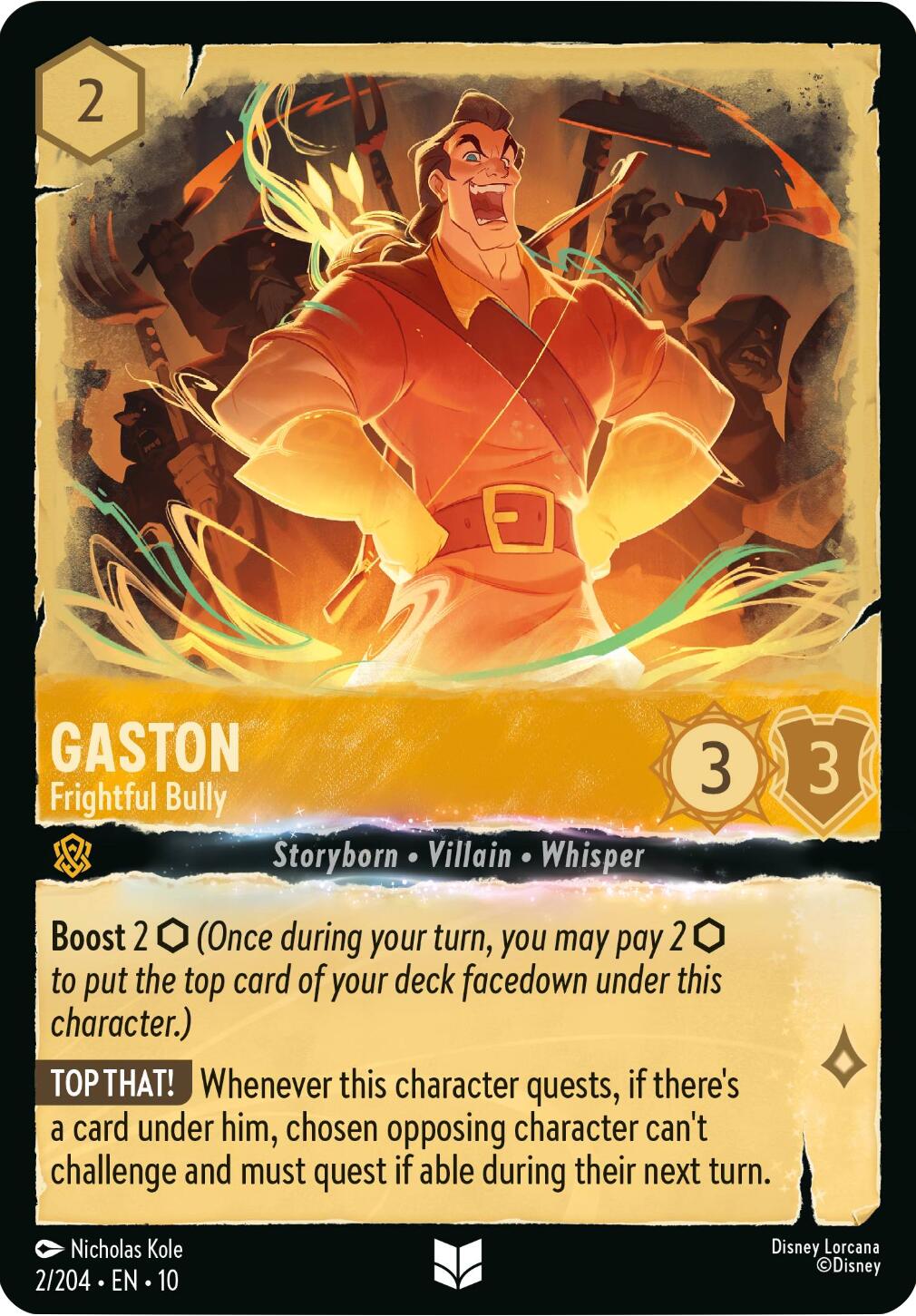 Gaston - Frightful Bully (2/204) [Whispers in the Well] | Cards and Coasters CA