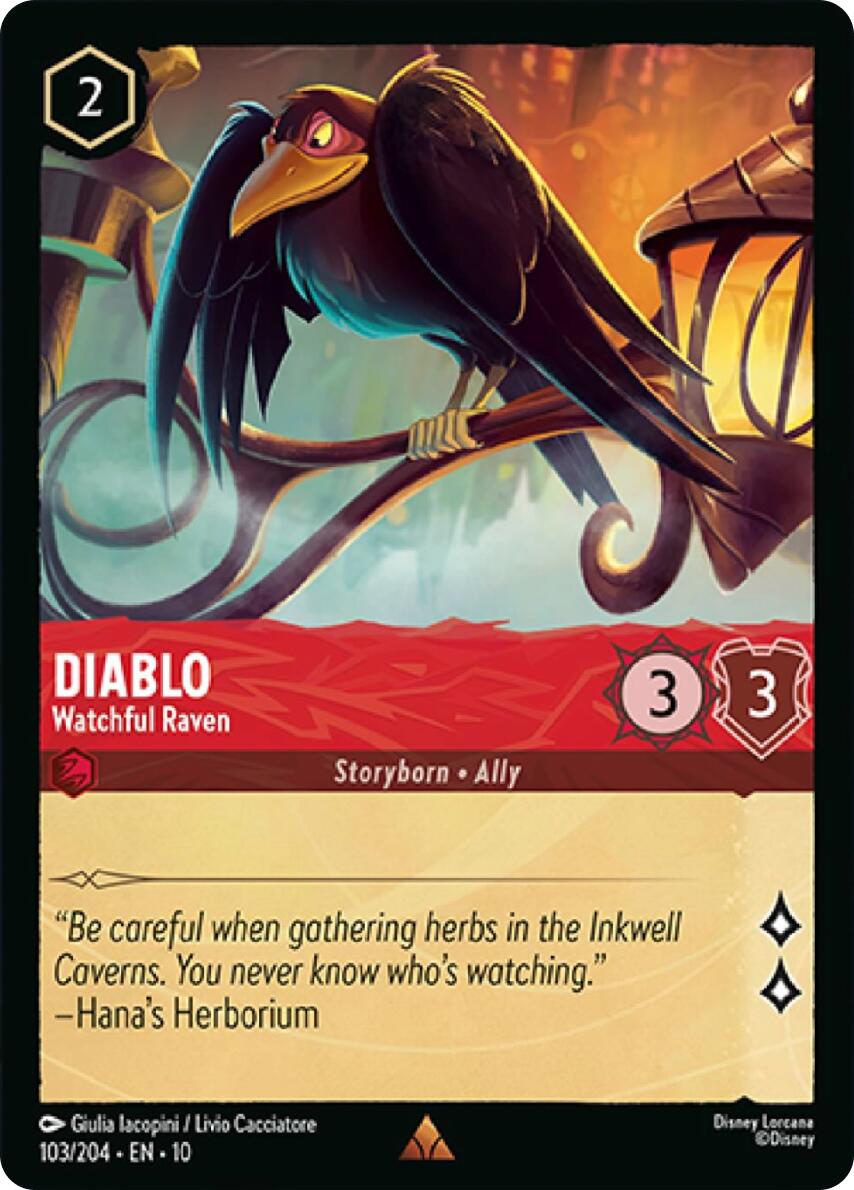 Diablo - Watchful Raven (103/204) [Whispers in the Well] | Cards and Coasters CA
