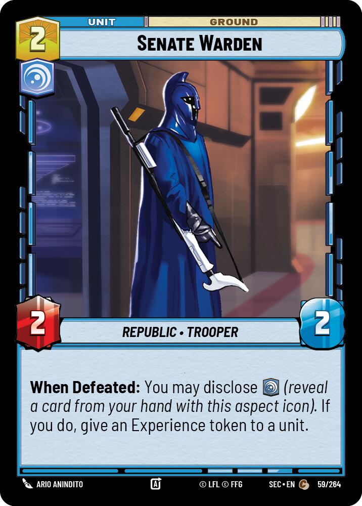 Senate Warden (59/264) (59/264) [Secrets of Power] | Cards and Coasters CA
