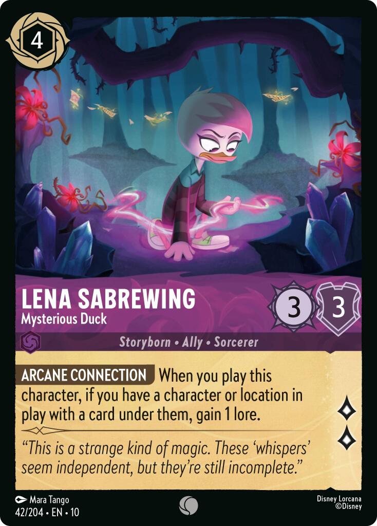 Lena Sabrewing - Mysterious Duck (42/204) [Whispers in the Well] | Cards and Coasters CA
