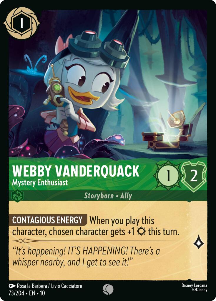 Webby Vanderquack - Mystery Enthusiast (73/204) [Whispers in the Well] | Cards and Coasters CA