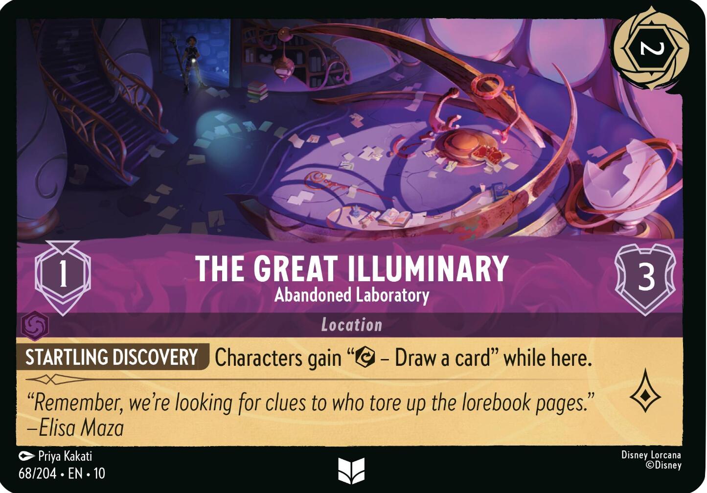 The Great Illuminary - Abandoned Laboratory (69/204) [Whispers in the Well] | Cards and Coasters CA
