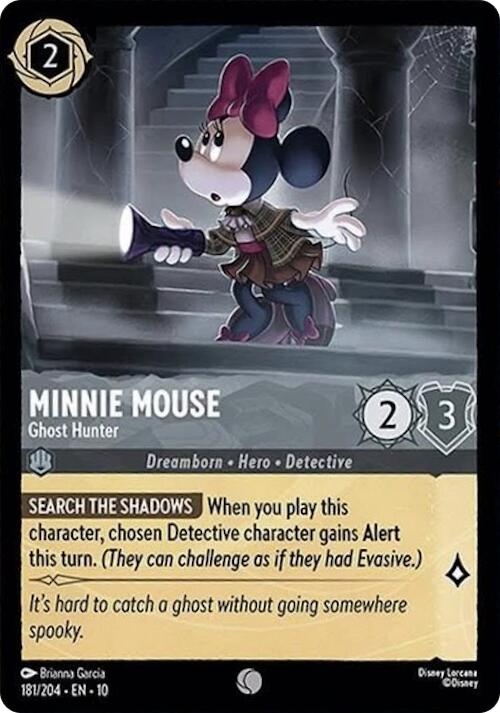 Minnie Mouse - Ghost Hunter (181/204) [Whispers in the Well] | Cards and Coasters CA