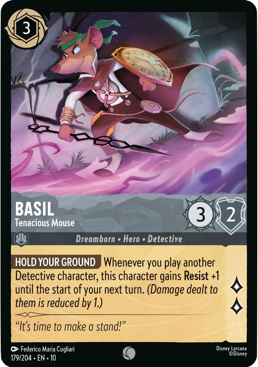 Basil - Tenacious Mouse (179/204) [Whispers in the Well] | Cards and Coasters CA