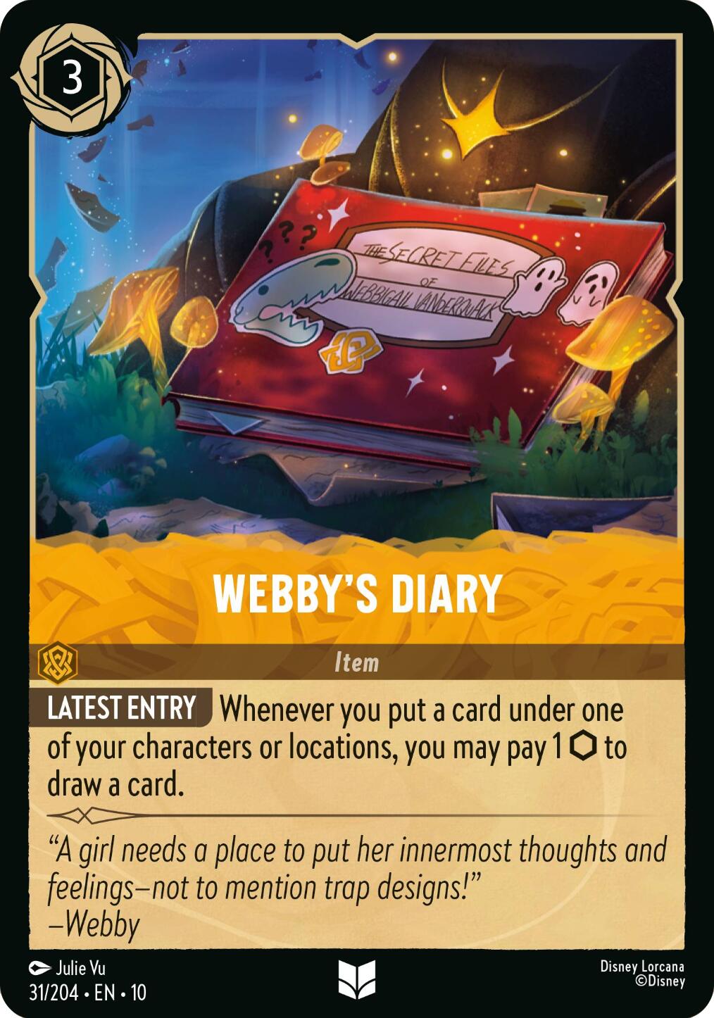 Webby's Diary (31/204) [Whispers in the Well] | Cards and Coasters CA