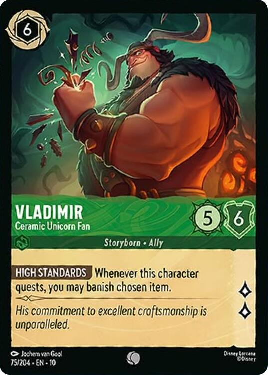 Vladimir - Ceramic Unicorn Fan (75/204) [Whispers in the Well] | Cards and Coasters CA
