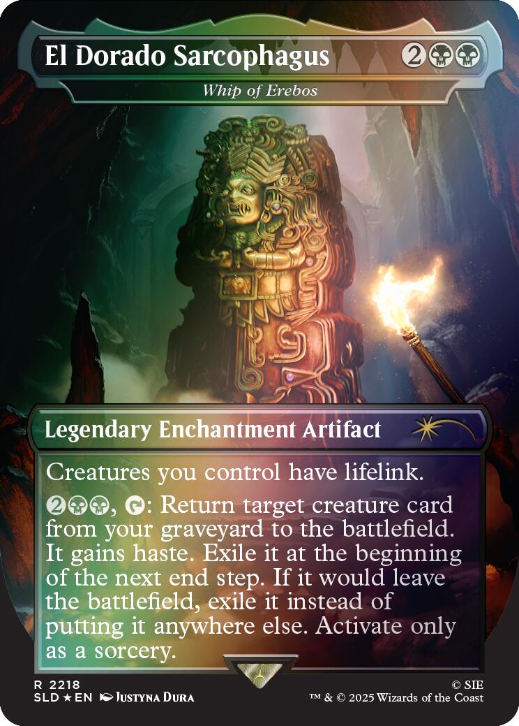 El Dorado Sarcophagus - Whip of Erebos (Rainbow Foil) [Secret Lair Drop Series] | Cards and Coasters CA