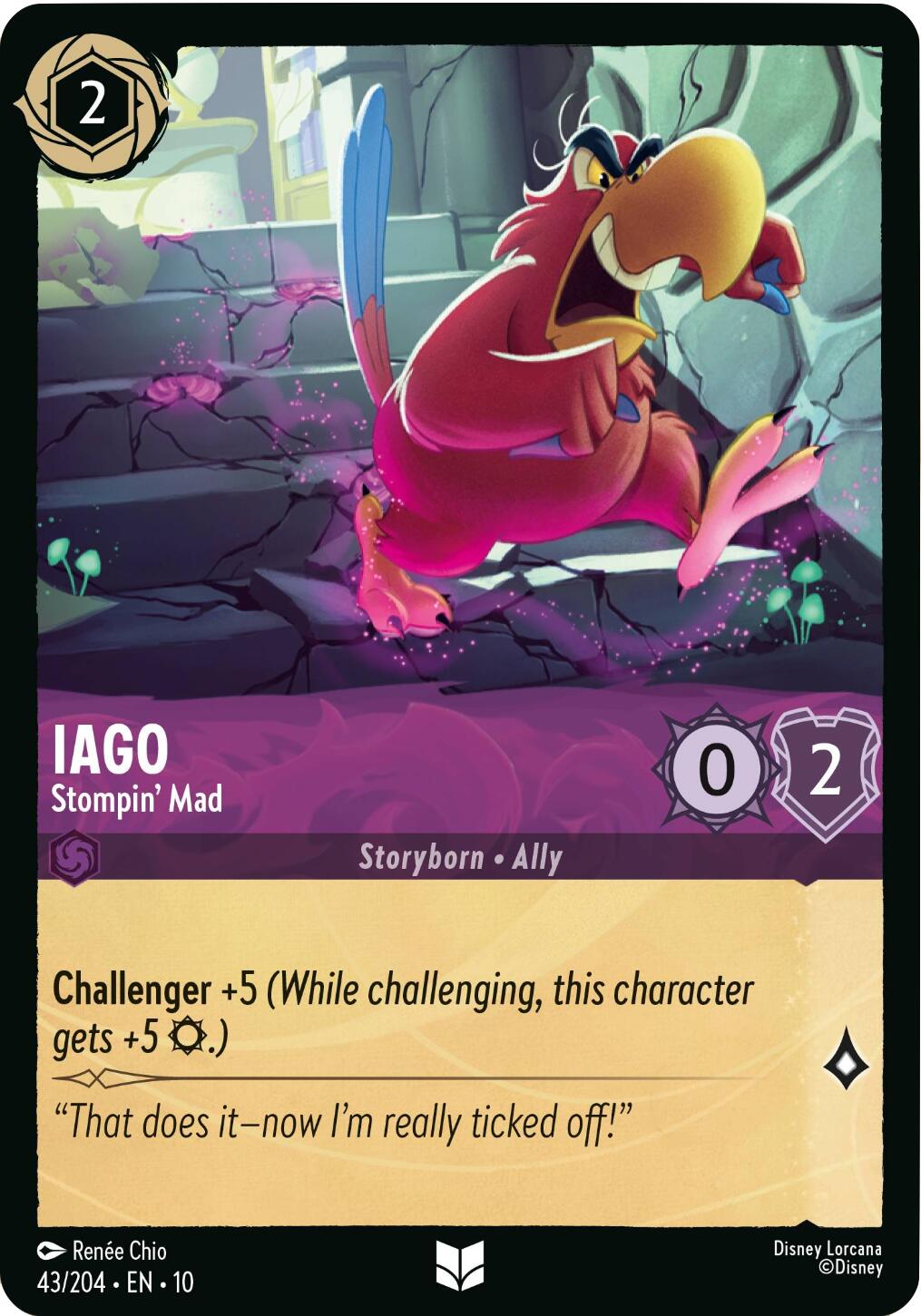 Iago - Stompin' Mad (43/204) [Whispers in the Well] | Cards and Coasters CA
