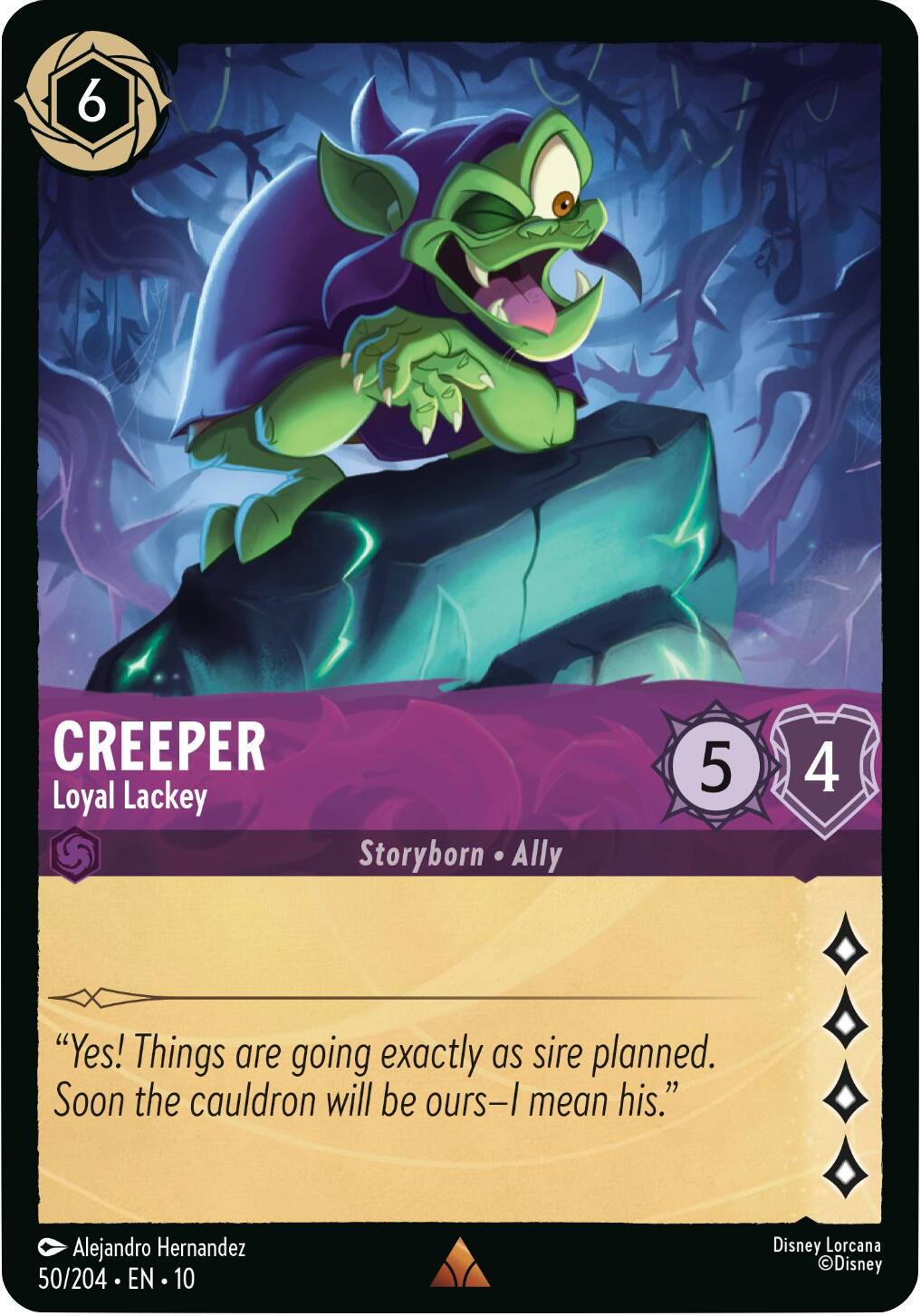 Creeper - Loyal Lackey (50/204) [Whispers in the Well] | Cards and Coasters CA