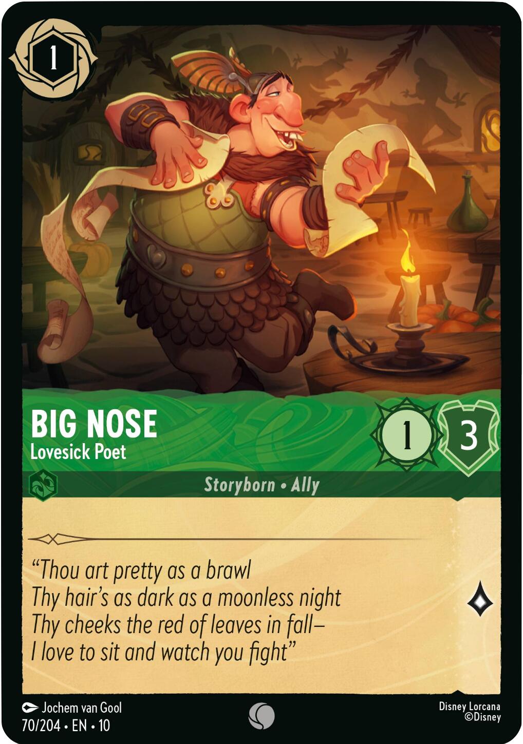 Big Nose - Lovesick Poet (70/204) [Whispers in the Well] | Cards and Coasters CA